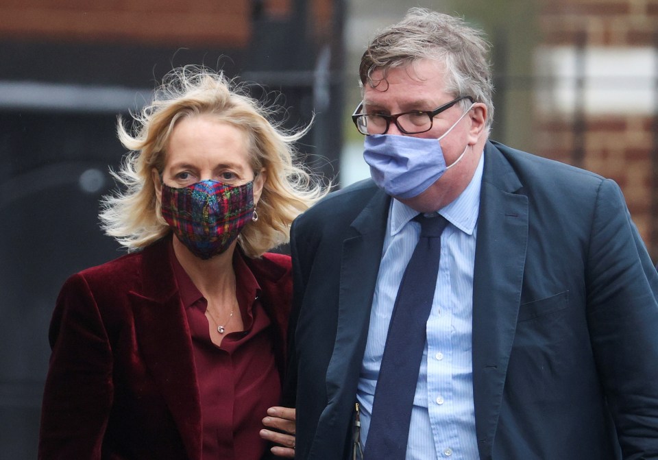 Odey was accompanied into court by his wife Nichola Pease