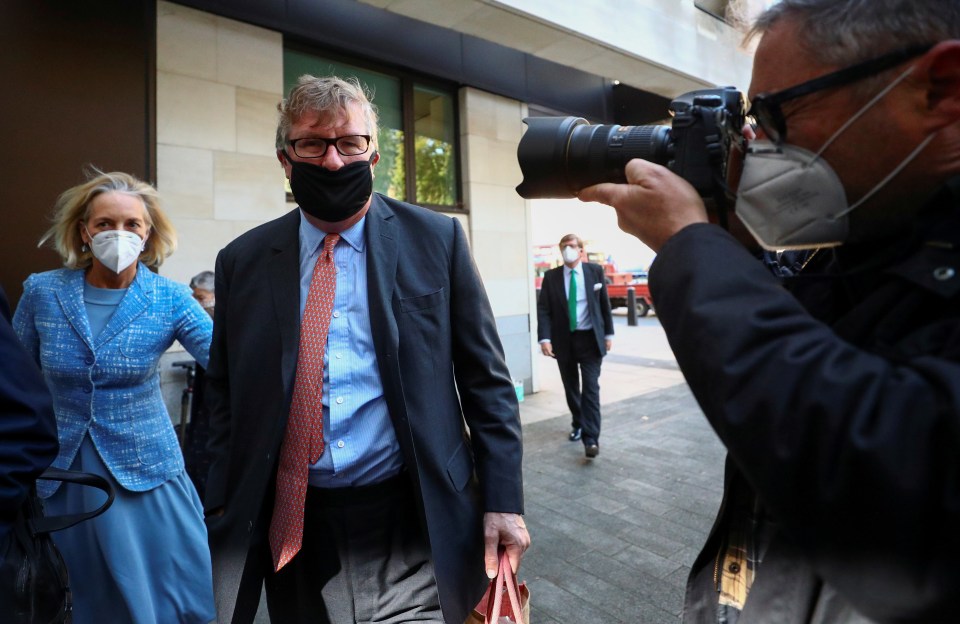 Odey entering Hendon Magistrates Court