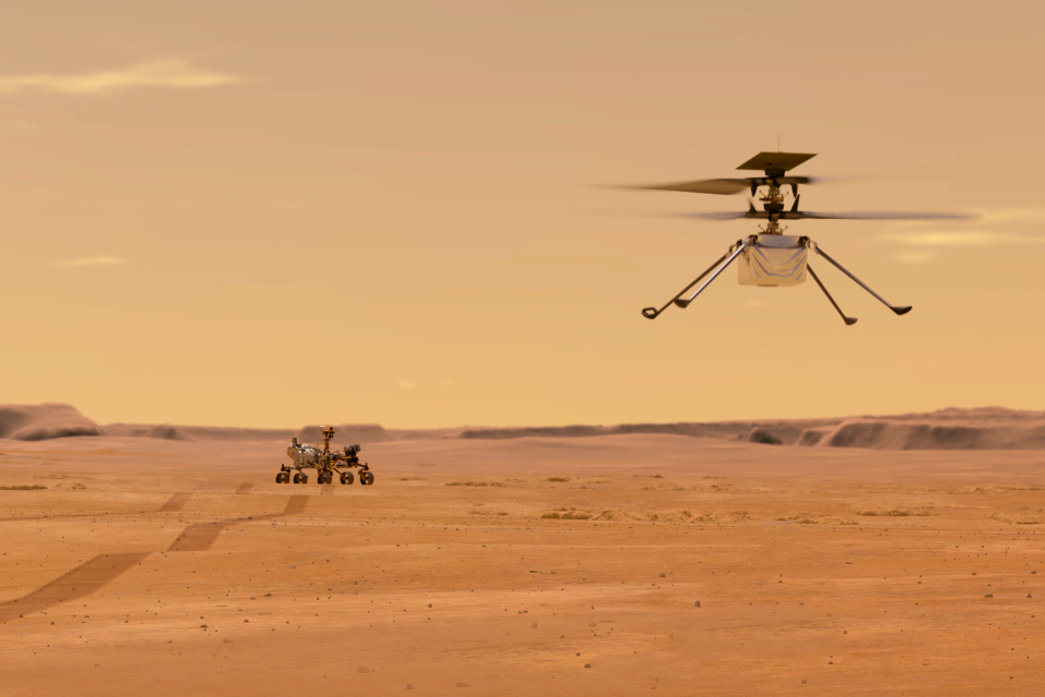 The Ingenuity helicopter will perform the first powered flight on Mars