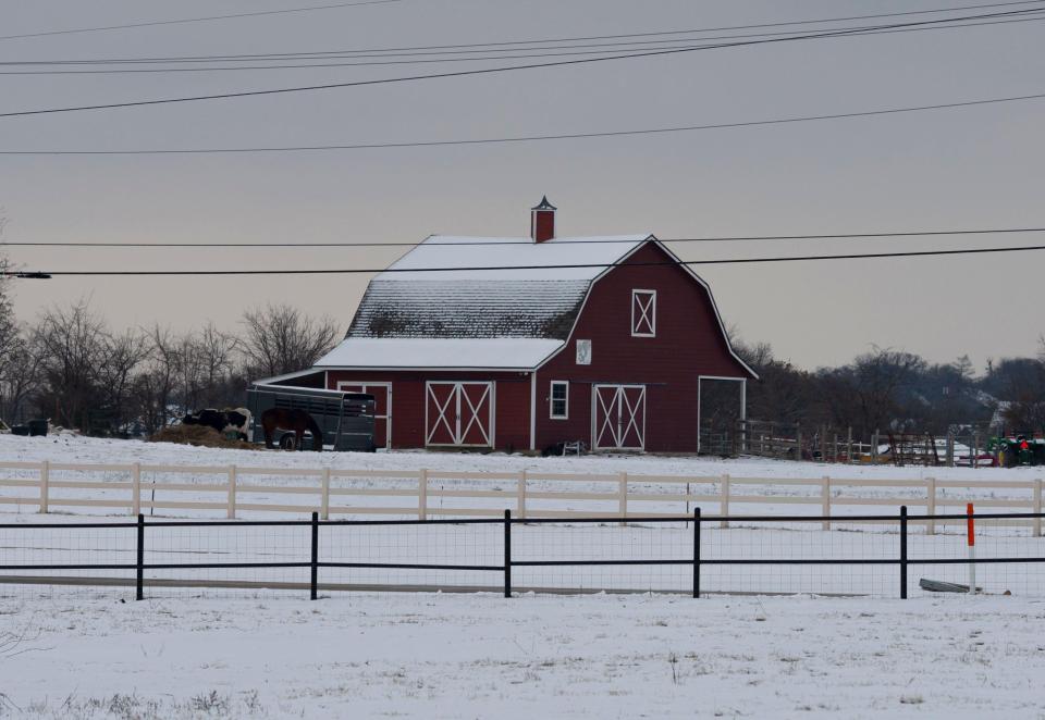 Heavy snow has left many people stuck at home