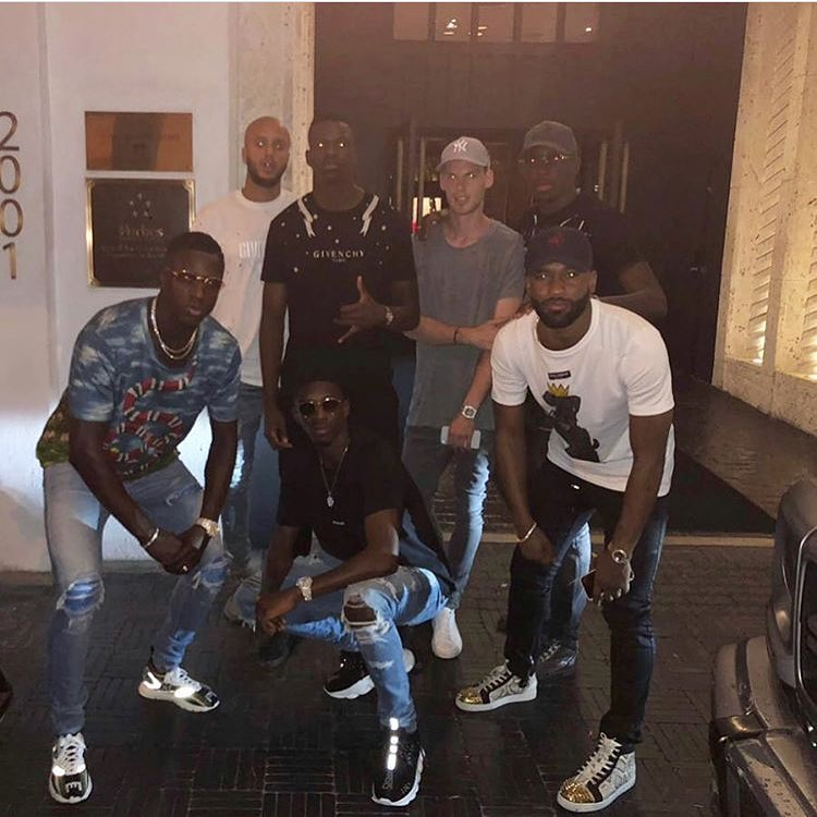 Benjamin Mendy, first from the left on the front row, considers Kyril to be like a brother