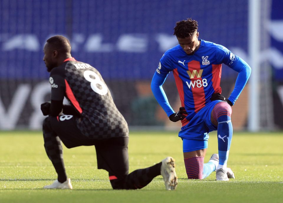 Wilfried Zaha feels taking the knee in the fight against racism is degrading