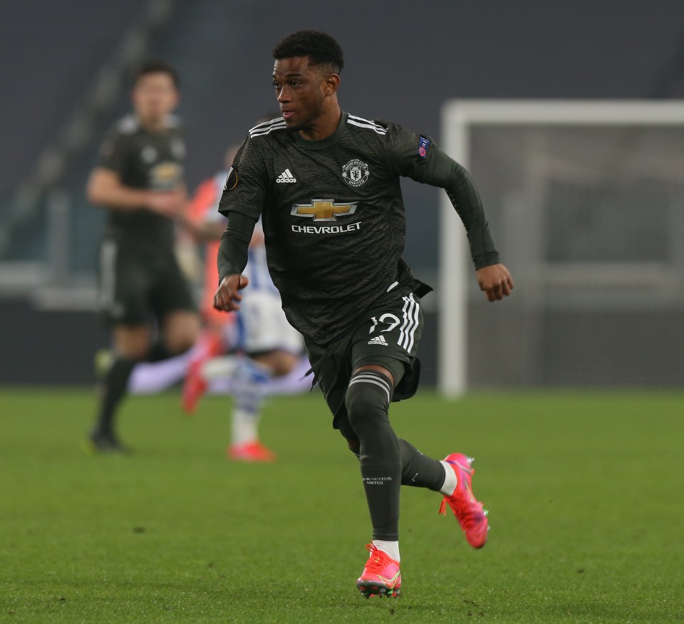 Amad Dialo made his debut off the bench for Manchester United agains Sociedad