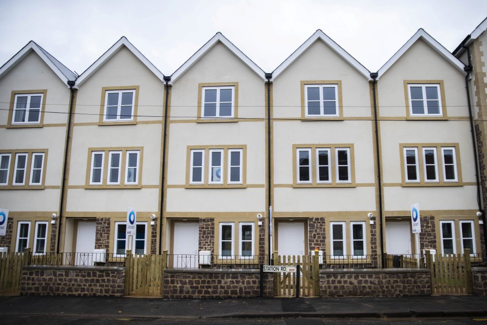 The entrance to one of the homes in Shirehampton, Bristol, has been built behind the existing Station Road street sign