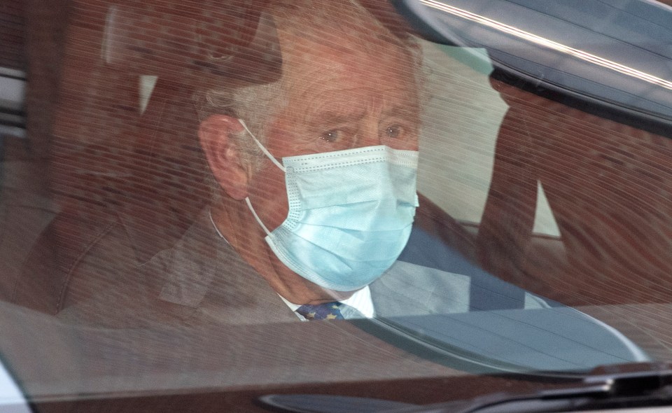 Prince Charles visited his ill father, Prince Philip, at London’s King Edward VII Hospital