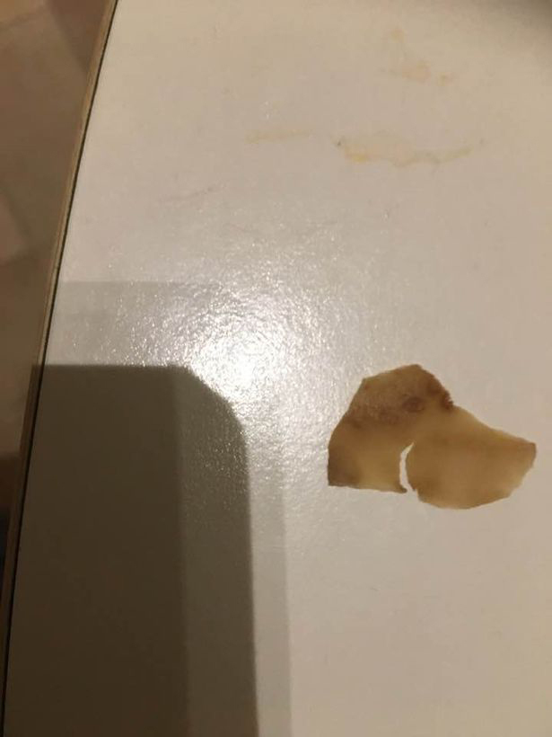 The potato peel found in the rice