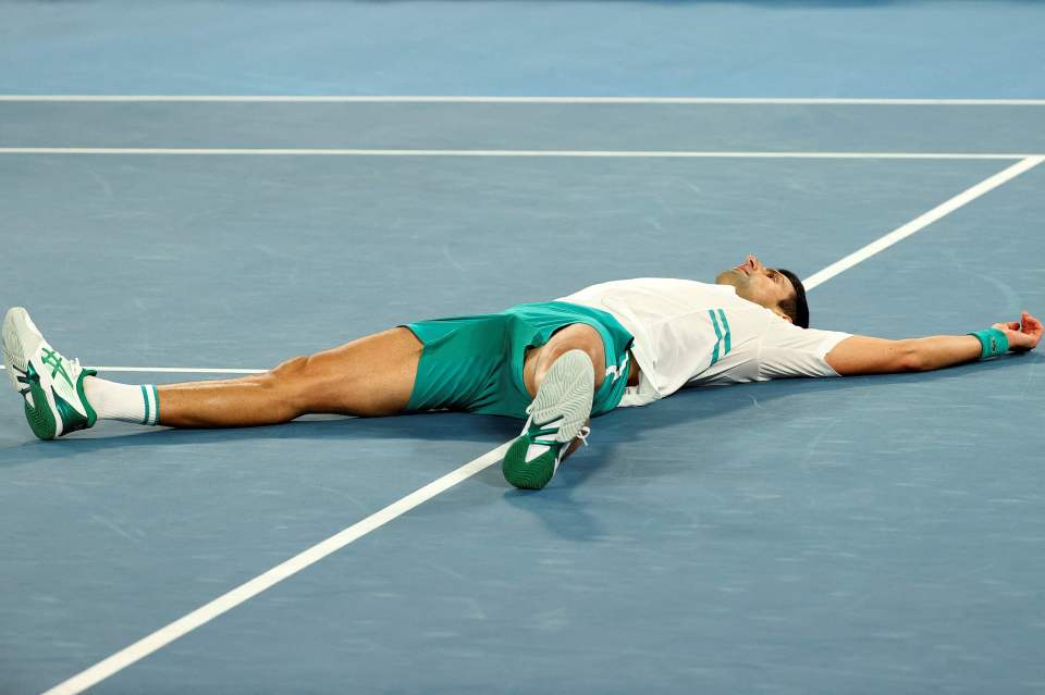 Novak Djokovic celebrated his ninth title in Melbourne