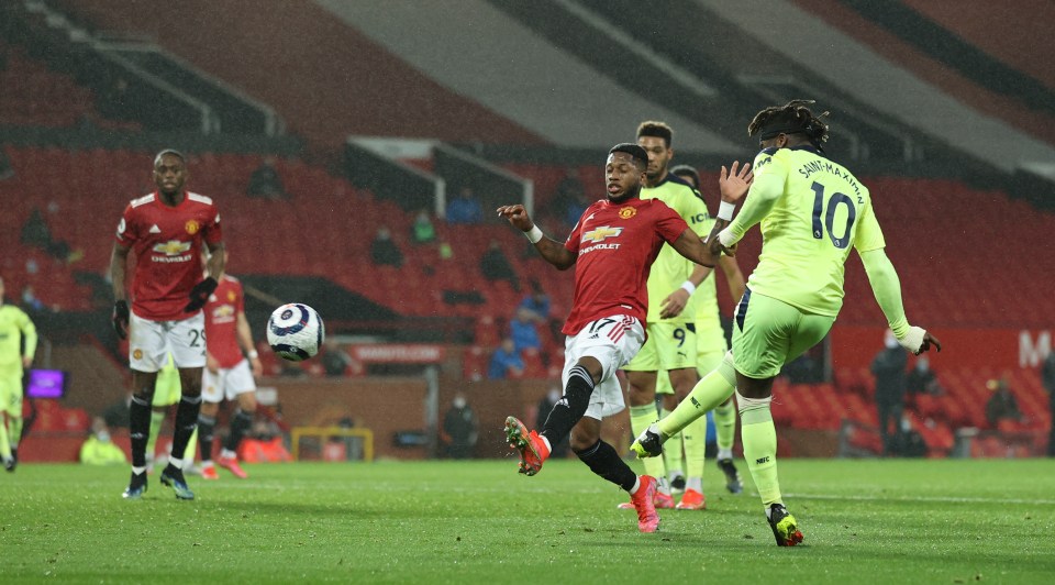 The French winger hit the roof of the net to equalise before half-time