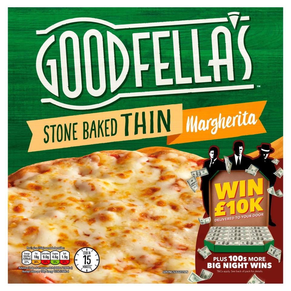 Selected Chicago Town stonebaked thin-base pizzas and Goodfellas deep-pan pizzas are three for £5 at Iceland