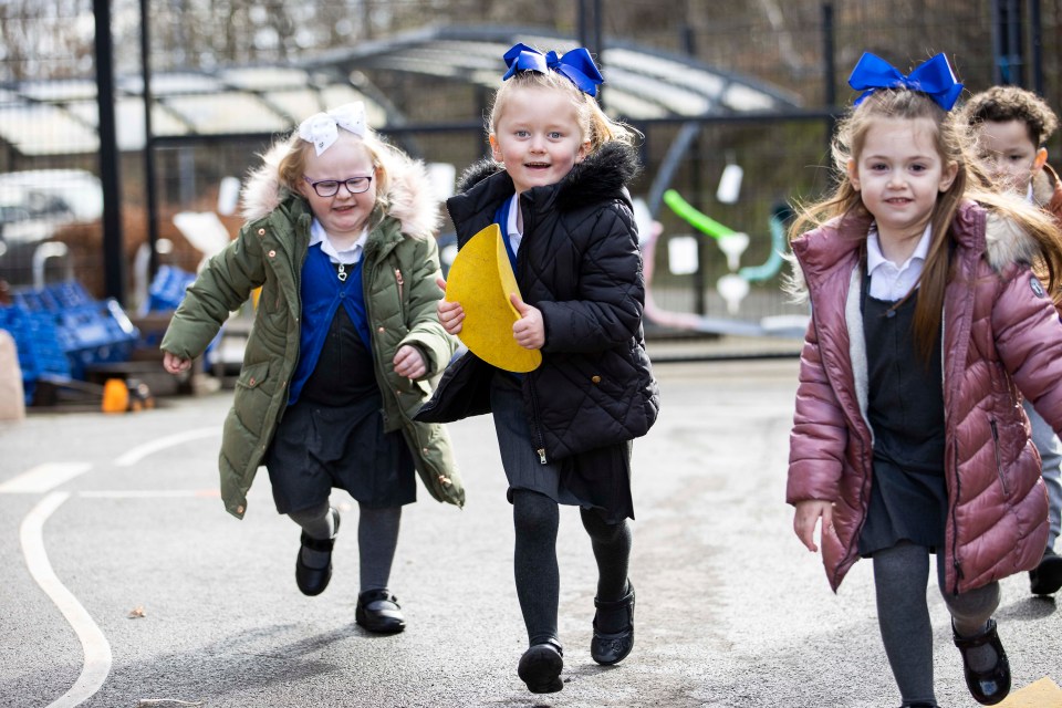 Primary kids returning to school in Wales yesterday