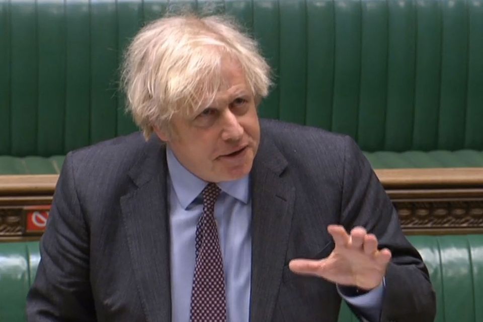 Boris Johnson announced his plans in the Commons on Monday afternoon