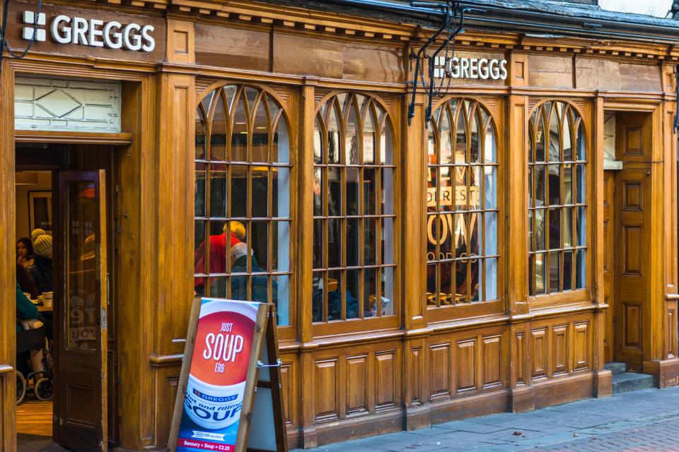 The Greggs in Bury St Edmunds is located in a Grade II listed building