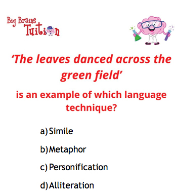 This question puts your English to the test, so cast your mind back to the classroom