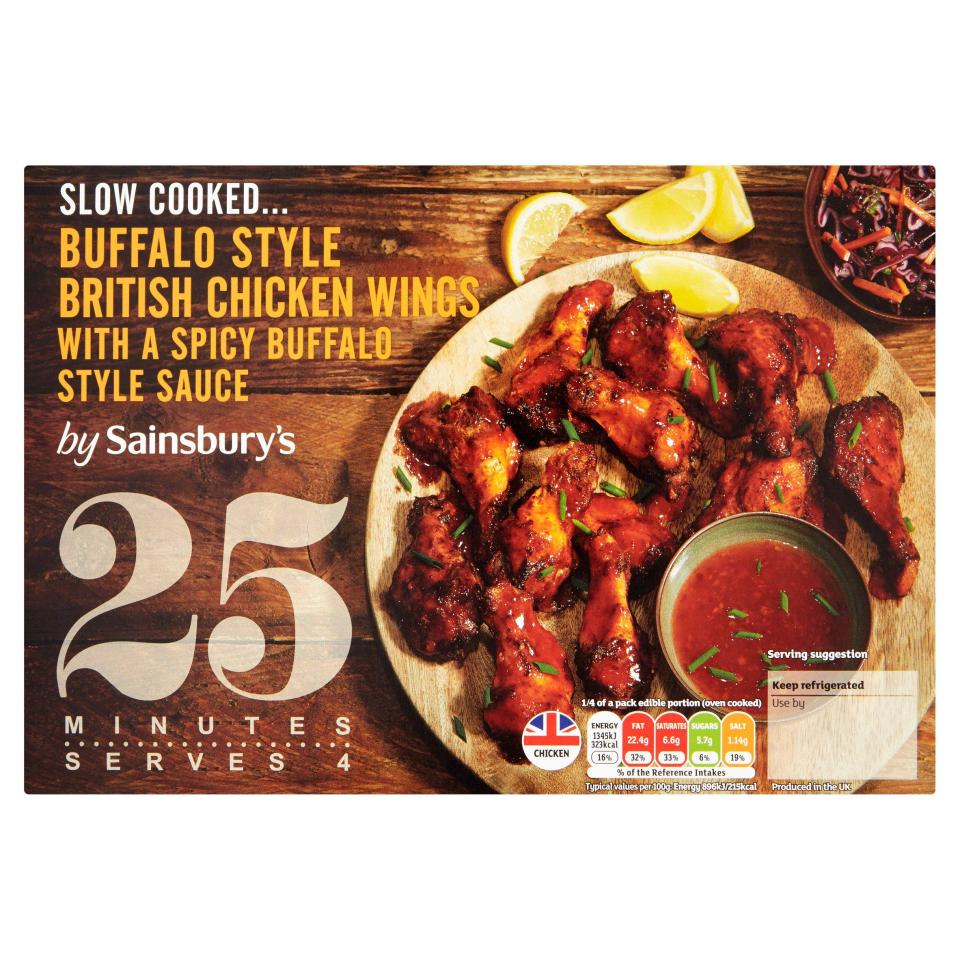 Save 50p on Sainsbury’s slow-cook buffalo chicken wings