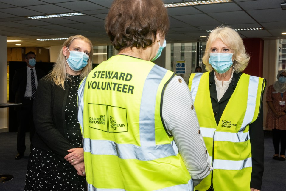 Camilla, Duchess of Cornwall, told those helping out 'thank goodness for volunteers'