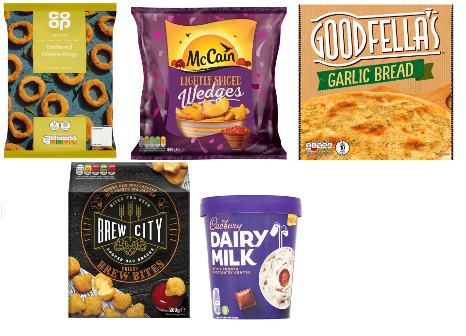 Fill up on onion rings, garlic bread and ice cream with Co-op’s £5 freezer deal