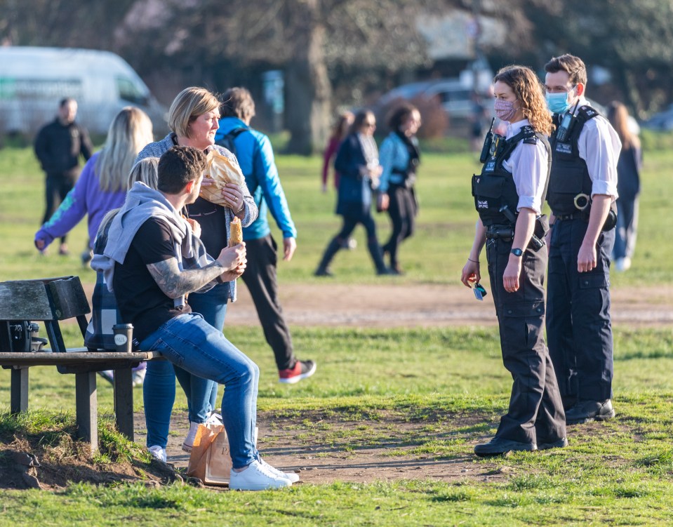 Officers have been out enforcing Covid-19 rules on Wimbledon Common