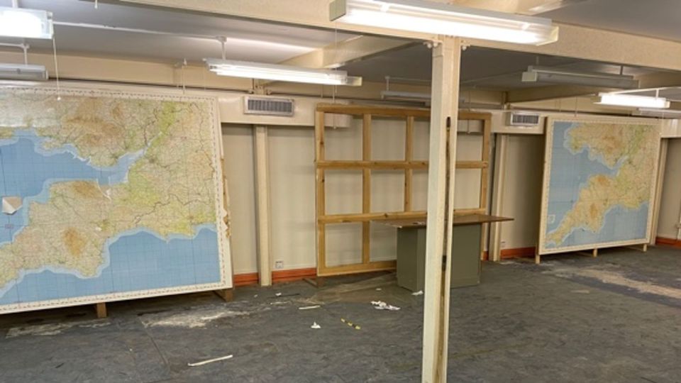 The bunker still holds maps in the old operating room, which would have been used to coordinate a response to an attack