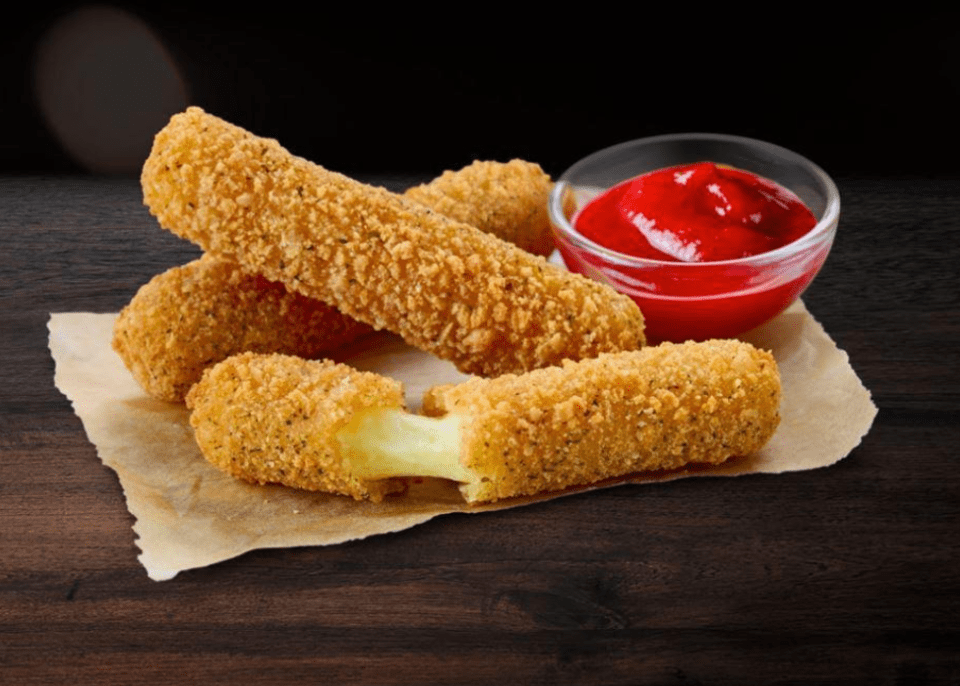 Mozzarella dippers are a fan favourite and come in boxes of three or nine