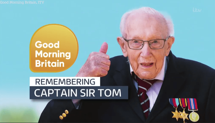 The show was dedicated to Captain Tom