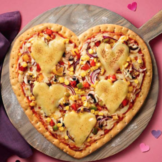 Asda also does a fresh heart-shaped pizza at its in-store pizza counters