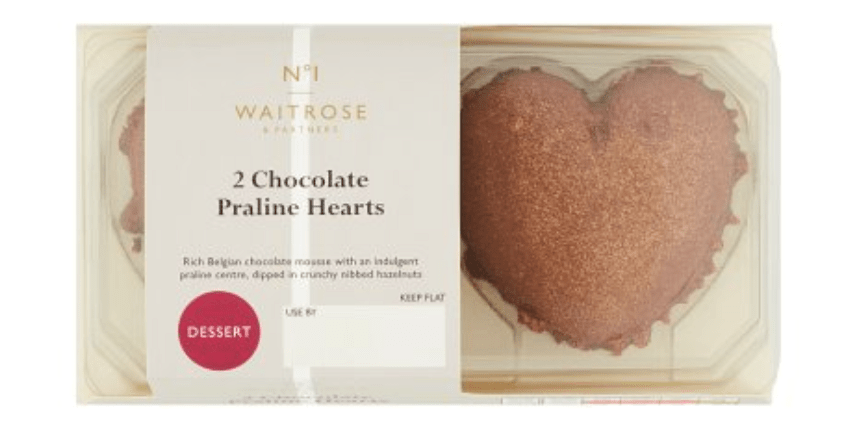 Waitrose is selling these praline hearts for Valentine's Day