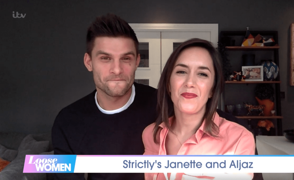 Aljaž and Janette appeared on Loose Women today