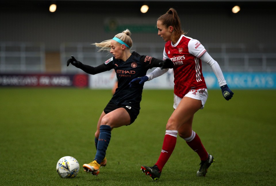 Chloe Kelly's crosses proved to be clinical for Man City setting up both goals against Arsenal