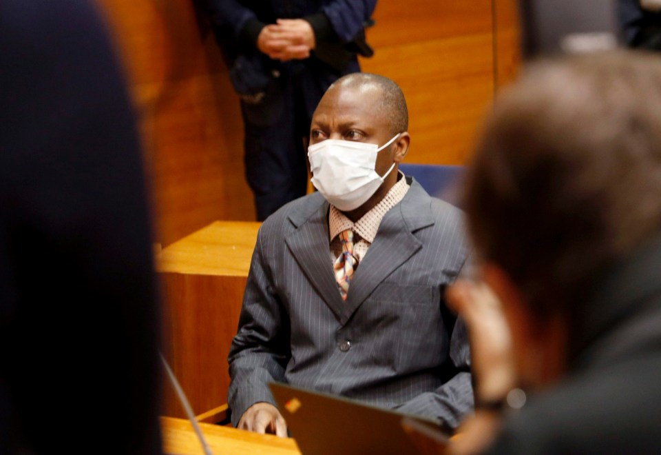 Massaquoi, 51, at his trial at the Pirkanmaa District Court in Finland