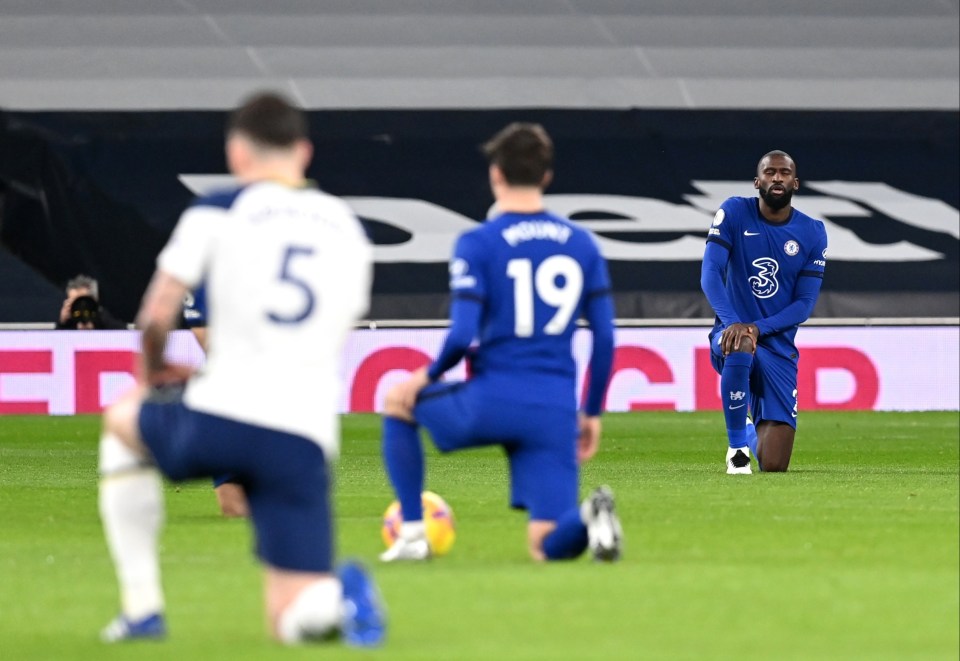 Premier League footballers 'take the knee' before a match - in support of the Black Lives Matter movement