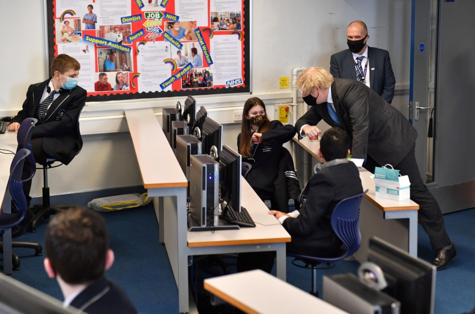 The PM visited a school in Lancashire today