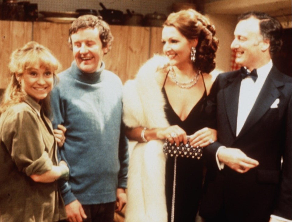 The Good Life's Felicity and Penelope with co-stars Richard Briers and Paul Eddington