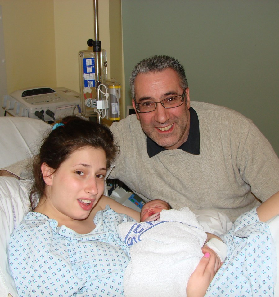 Stacey Solomon, here with dad David, gave birth to eldest son Zach when she was 18