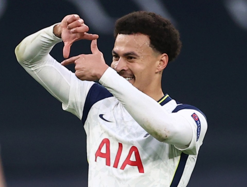 Dele Alli celebrated his spectacular, acrobatic goal after giving Spurs the lead