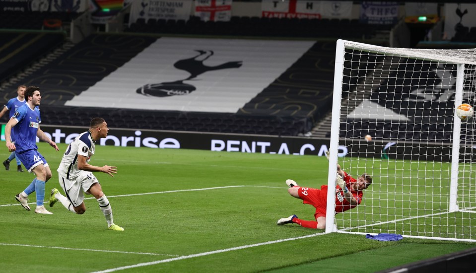 Carlos Vinicius made it 2-0 early in the first-half after nodding home Dele Alli's cross