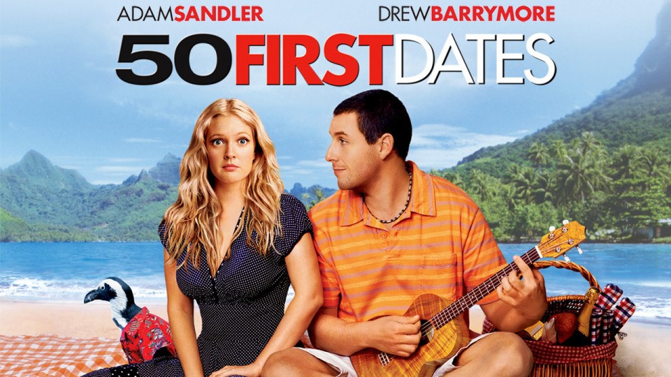  Adam Sandler appears alongside Drew Barrymore in 50 First Dates