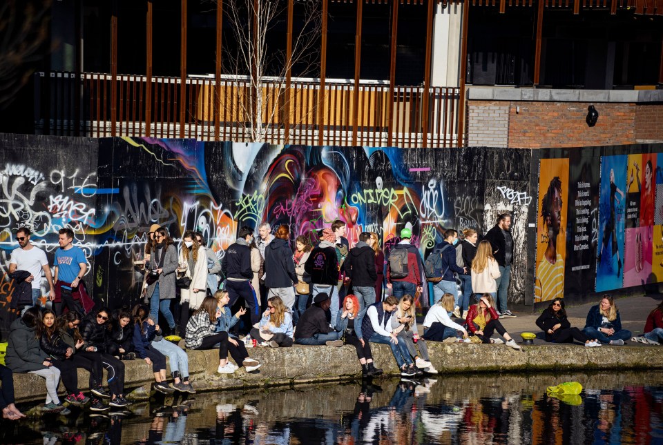 In London, pals gathered at Camden Lock