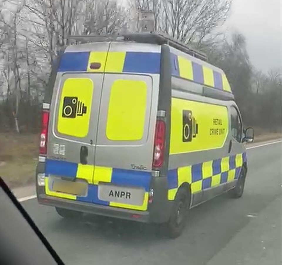 The ANPR van is marked with a camera symbol and the words ‘Retail Crime Unit’