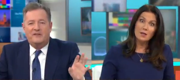 Susanna Reid pulled faces as Piers Morgan ranted about Harry and Meghan on today's GMB