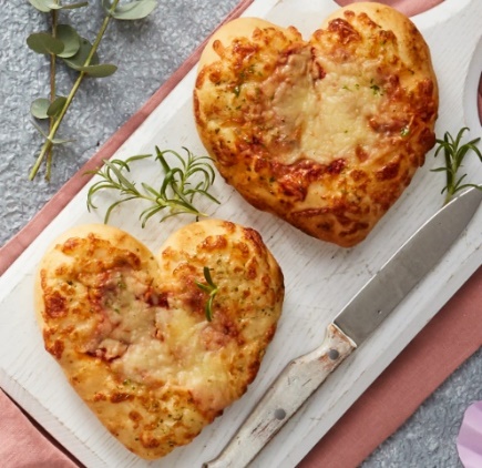 Garlic bread shaped like love hearts are on sale now at Aldi