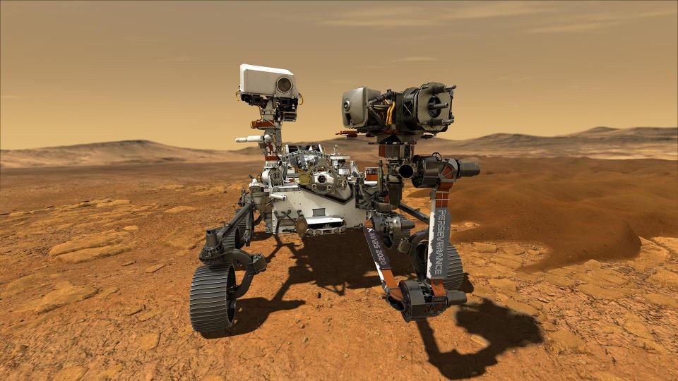 The Perseverance rover touched down on Mars last week (artist impression)