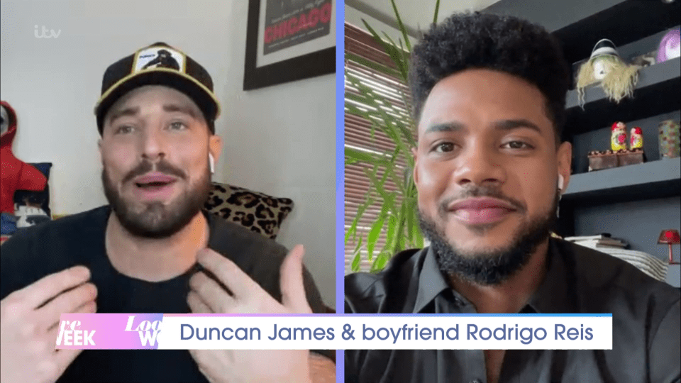 Duncan and Rodrigo appeared via video-link on Loose Women’s Love Week