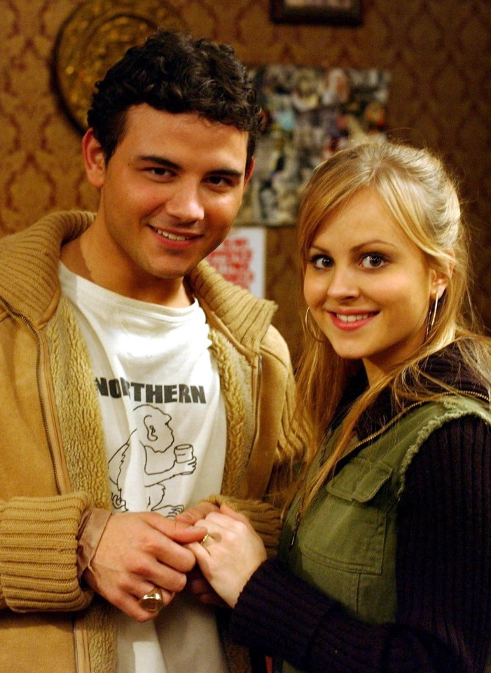 Ryan's Corrie character Jason getting engaged to Sarah Platt in a 2006 episode