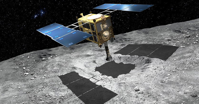 Japanese probe Hayabusa touched down on Itokawa in 2005