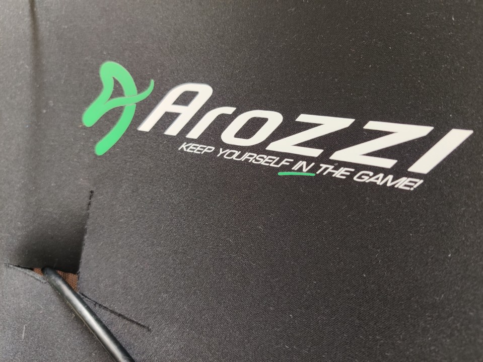 The Arozzi Arena Gaming Desk offers a handy cable management system