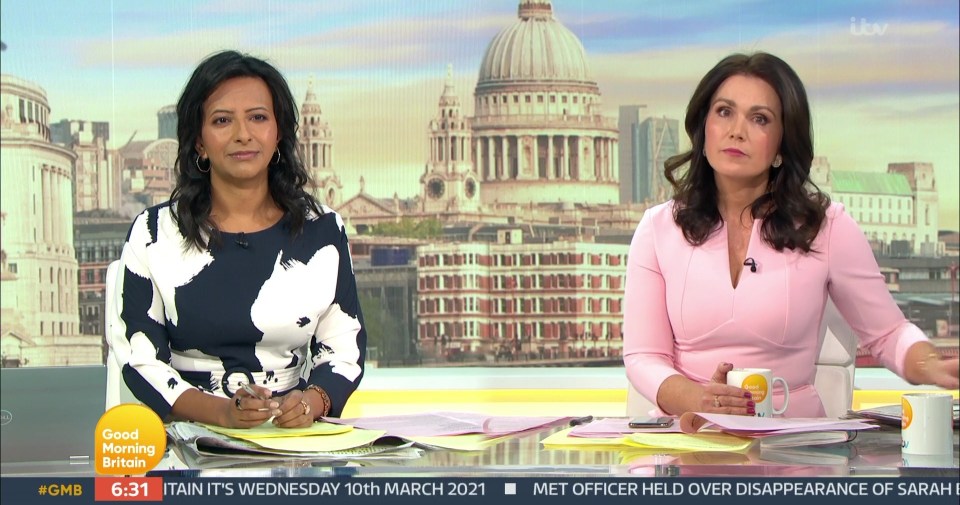 Ranvir Singh co-hosted GMB with Susanna Reid on March 10