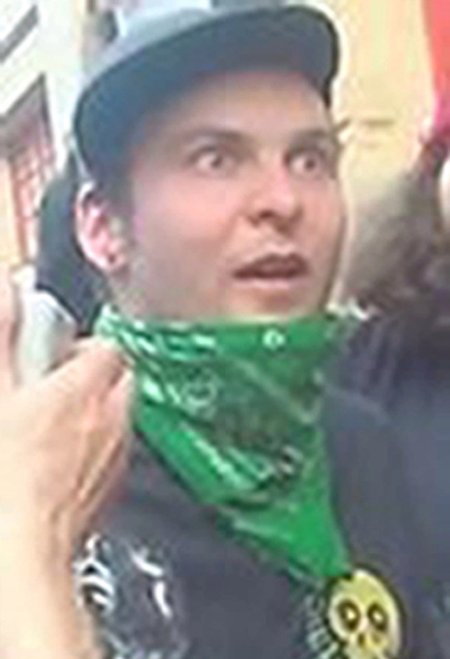 Officers want to speak to this man, who was wearing a green bandana