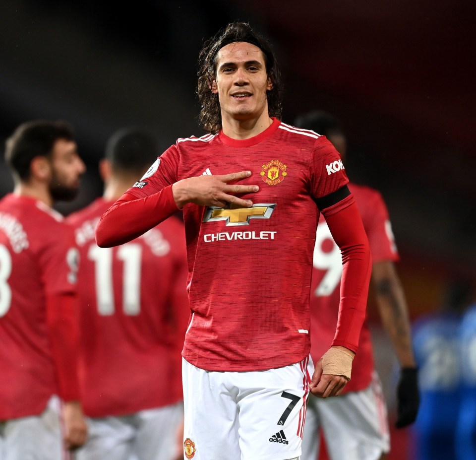 Cavani's current deal with Manchester United expires at the end of the season