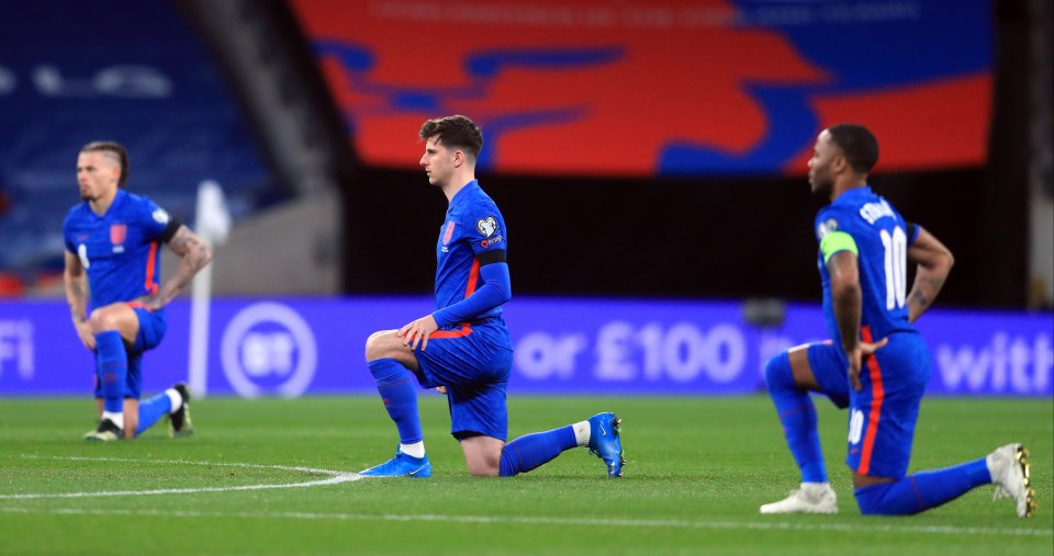 England made the gesture in all three of their March World Cup qualifiers