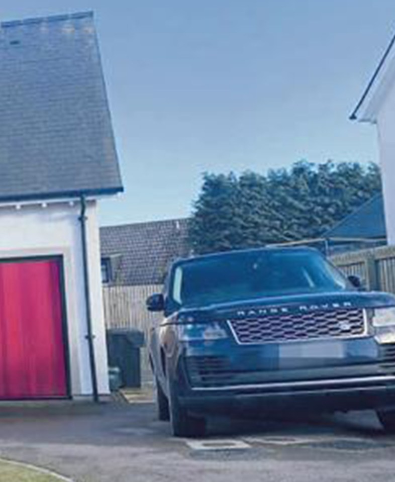 A Range Rover, the car of choice for most royals, was seen parked outside her home